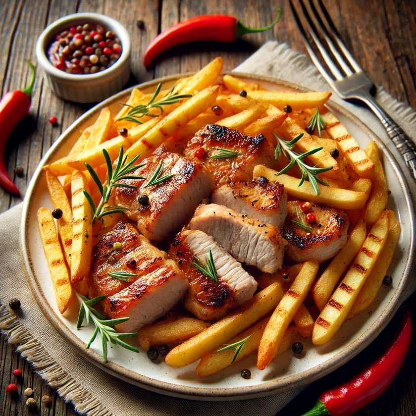 1/4 Choma(grill) pork-Chips Mix with free soda