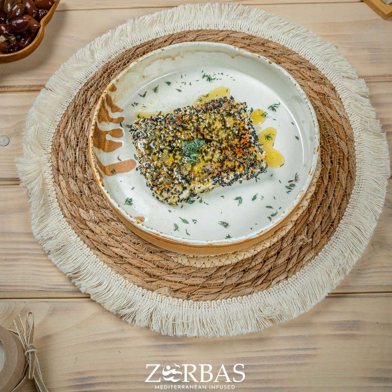 Feta In A Crust Of White And Black Sesame With Honey 150 g