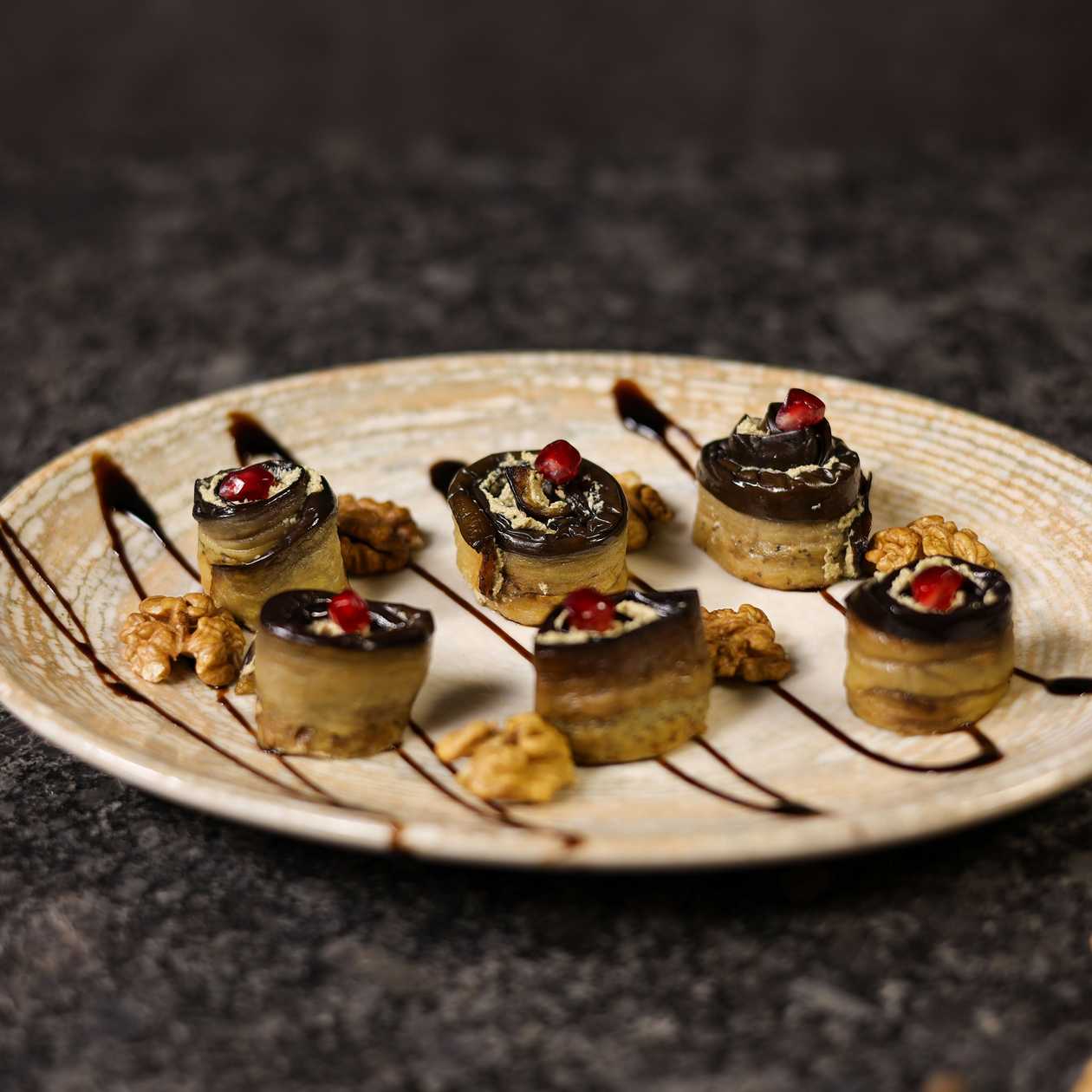 Eggplant Rolls With Walnut