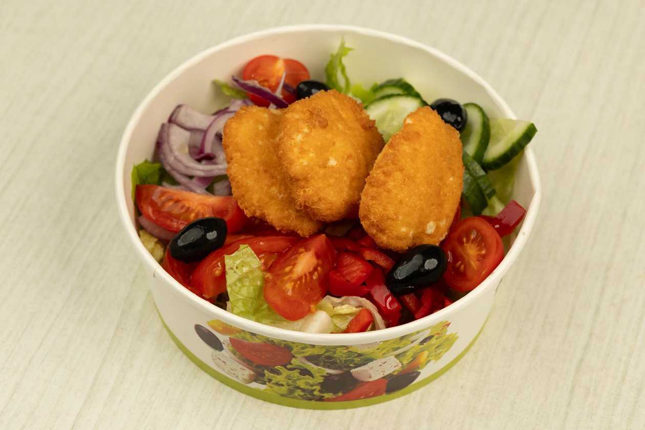 Greek Salad with Panko Crusted Feta