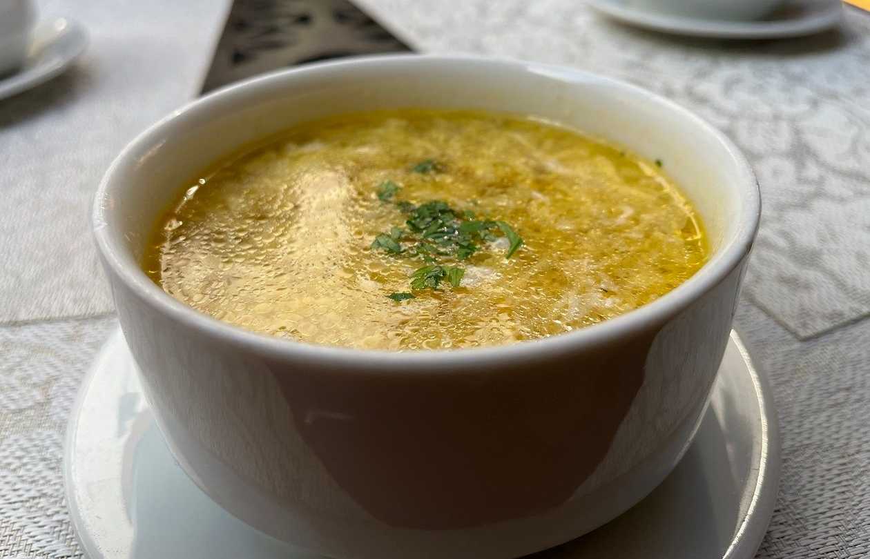 Garlic Soup with Egg, Cheese, and Homemade Croutons