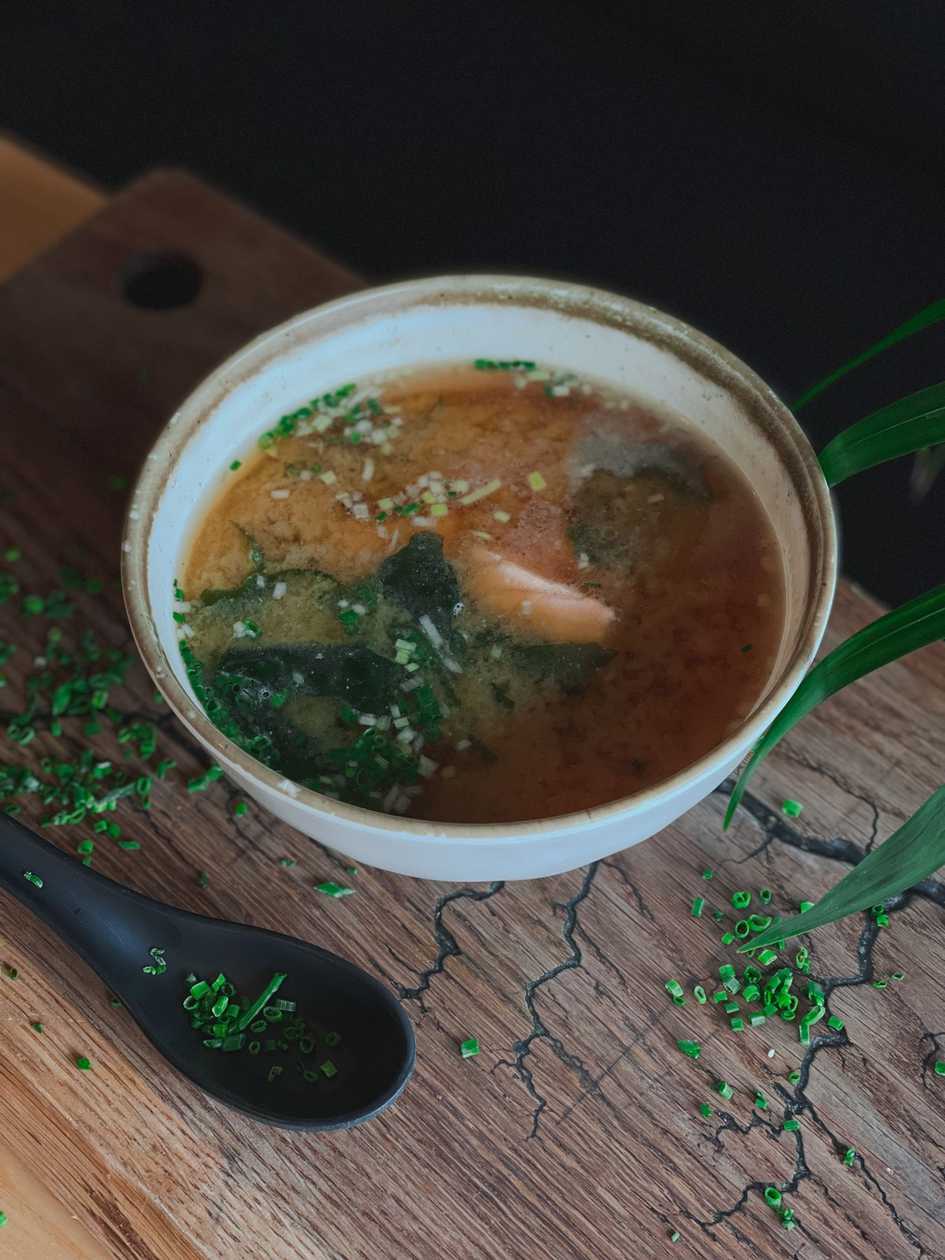 Miso Soup with Salmon