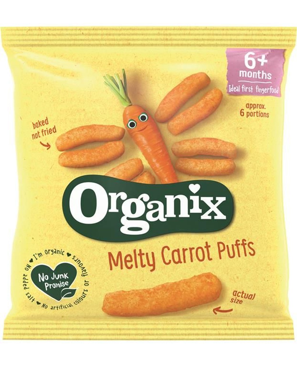 Organic Carrot Puff Snack ORGANIX EKO (6 Months +), 20g