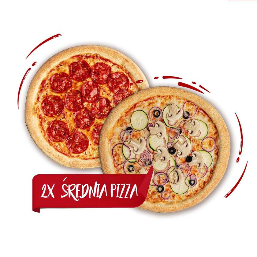 2x Średnia  Pizza