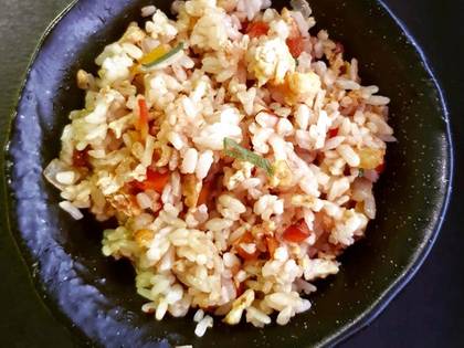 Fried Rice with Egg, Vegetables & Chicken