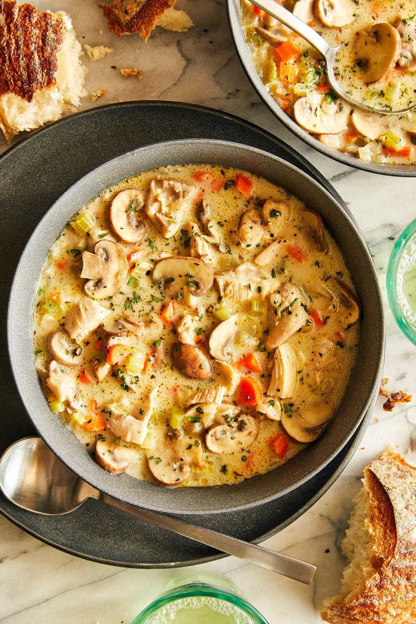 Cream Garlic Mushroom Chicken
