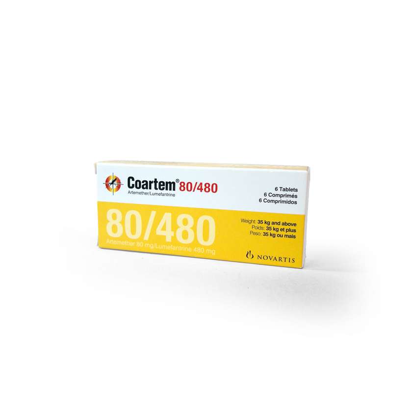Coartem 80mg/480mg (6 Doses) Tablets (X1) adult ( greater  than or equal to 35kg)