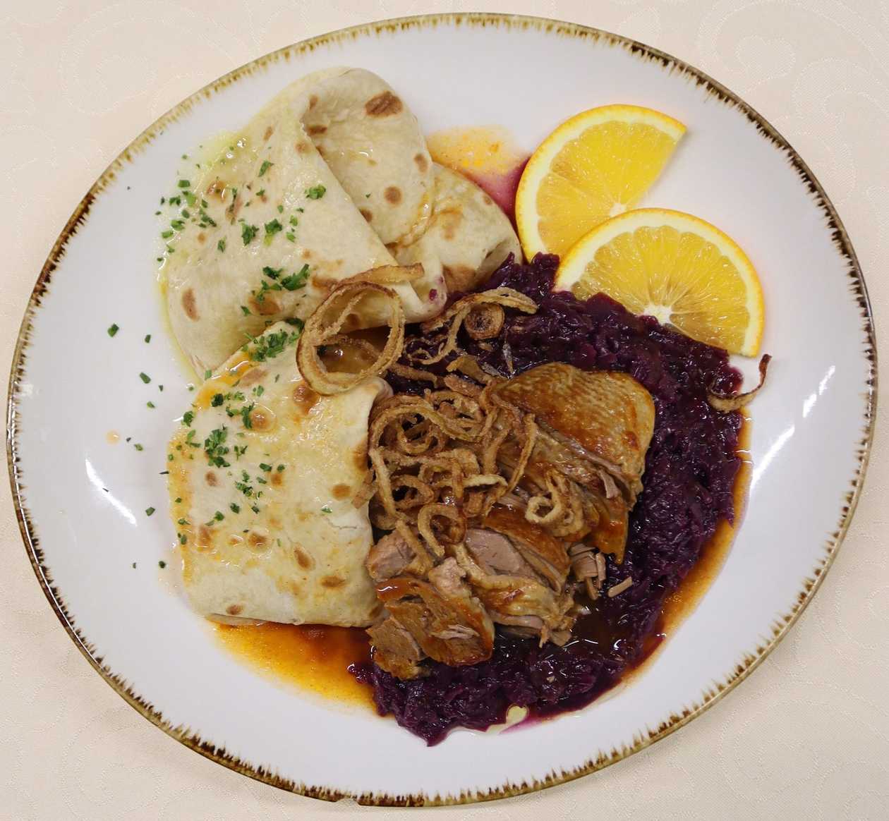 Duck Breast on Red Cabbage