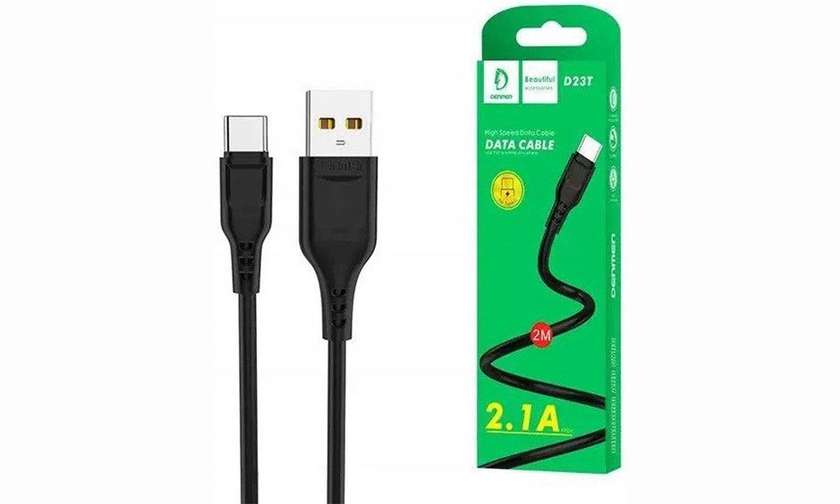 Denmen D23T USB to Type-c 2m Black