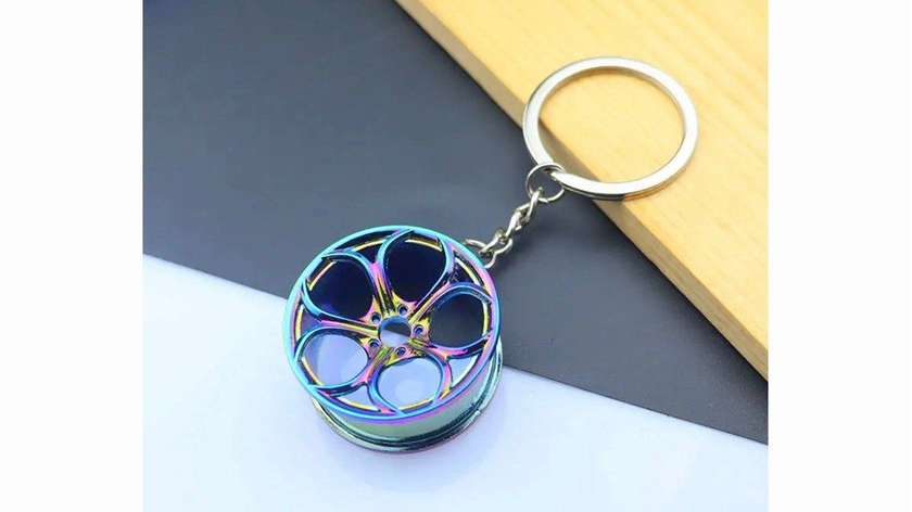 keychain "wheel rim" colorful N13