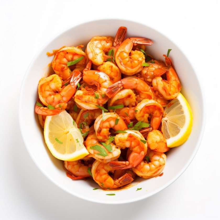 Shrimp with ginger + rice