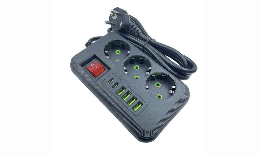 Extension cord K27 black 2m
