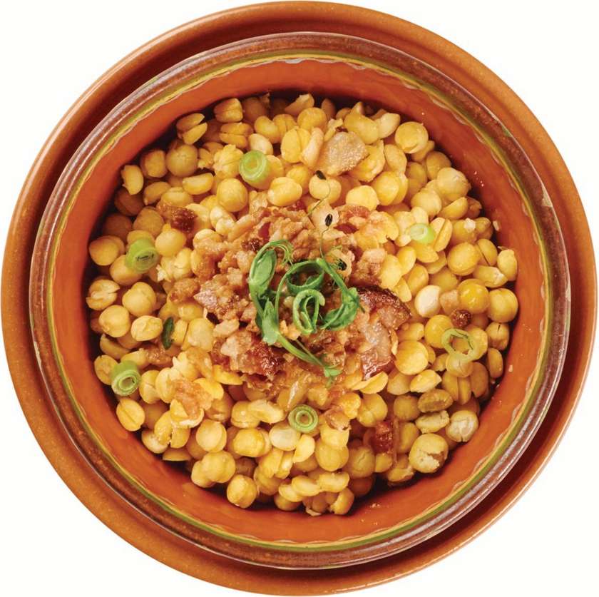 Peas with cracklings