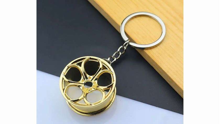 keychain "wheel ring" gold N10