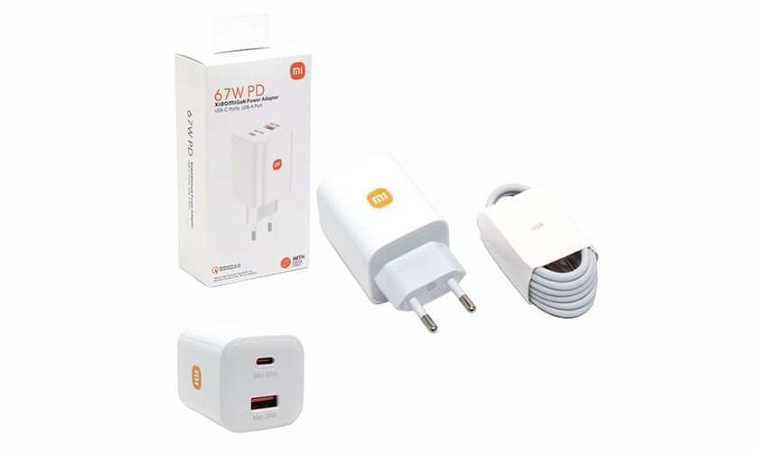 67W PD XiaomiGan Charger with Adapter and Cable USB to Type-C
