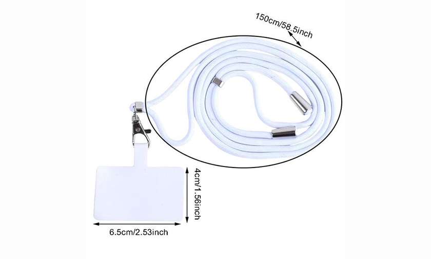 Phone case strap, white