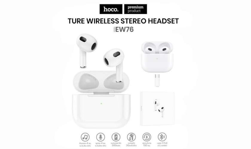 Hoco EW76 Airpod 3rdGen Design TWS Headset White ORIGINAL