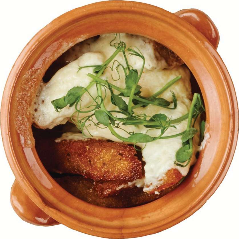 Warm Fried Bread with Cheese Sauce