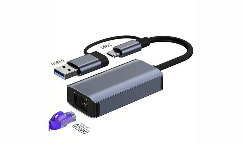 2 in 1 to RJ45 Hub adapter