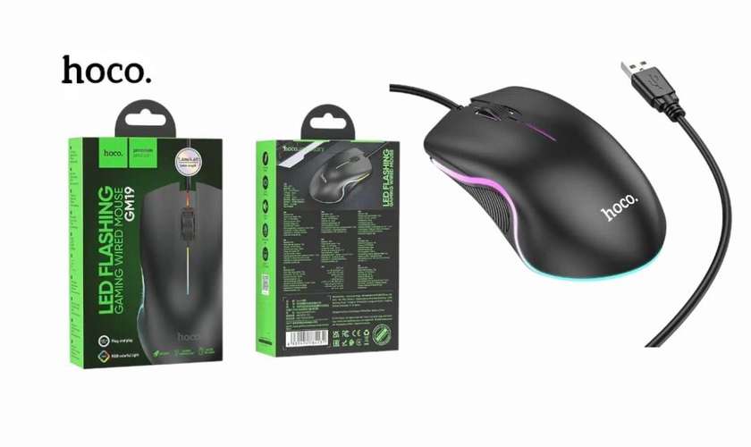 Hoco GM19 Enjoy Gaming Luminous Wired Mouse ORIGINAL