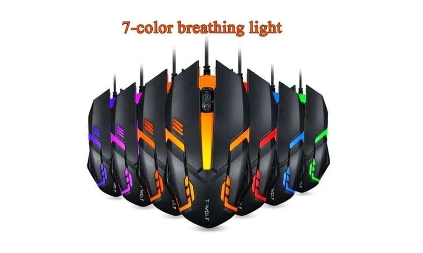 T-Wolf V1 Colorful Light Wired Mouse