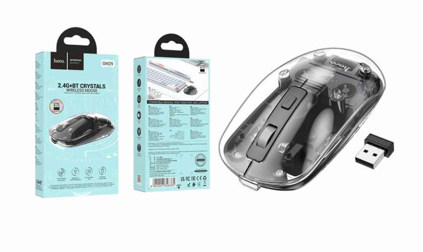 Hoco GM29 Wireless Mouse - Dark Night Black ORIGINAL