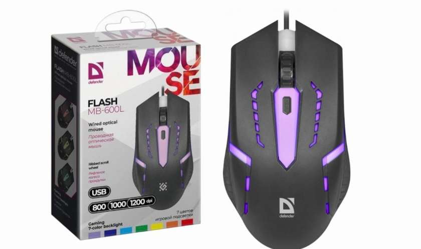 Defender Flash MB-600L Wired Optical Mouse ORIGINAL