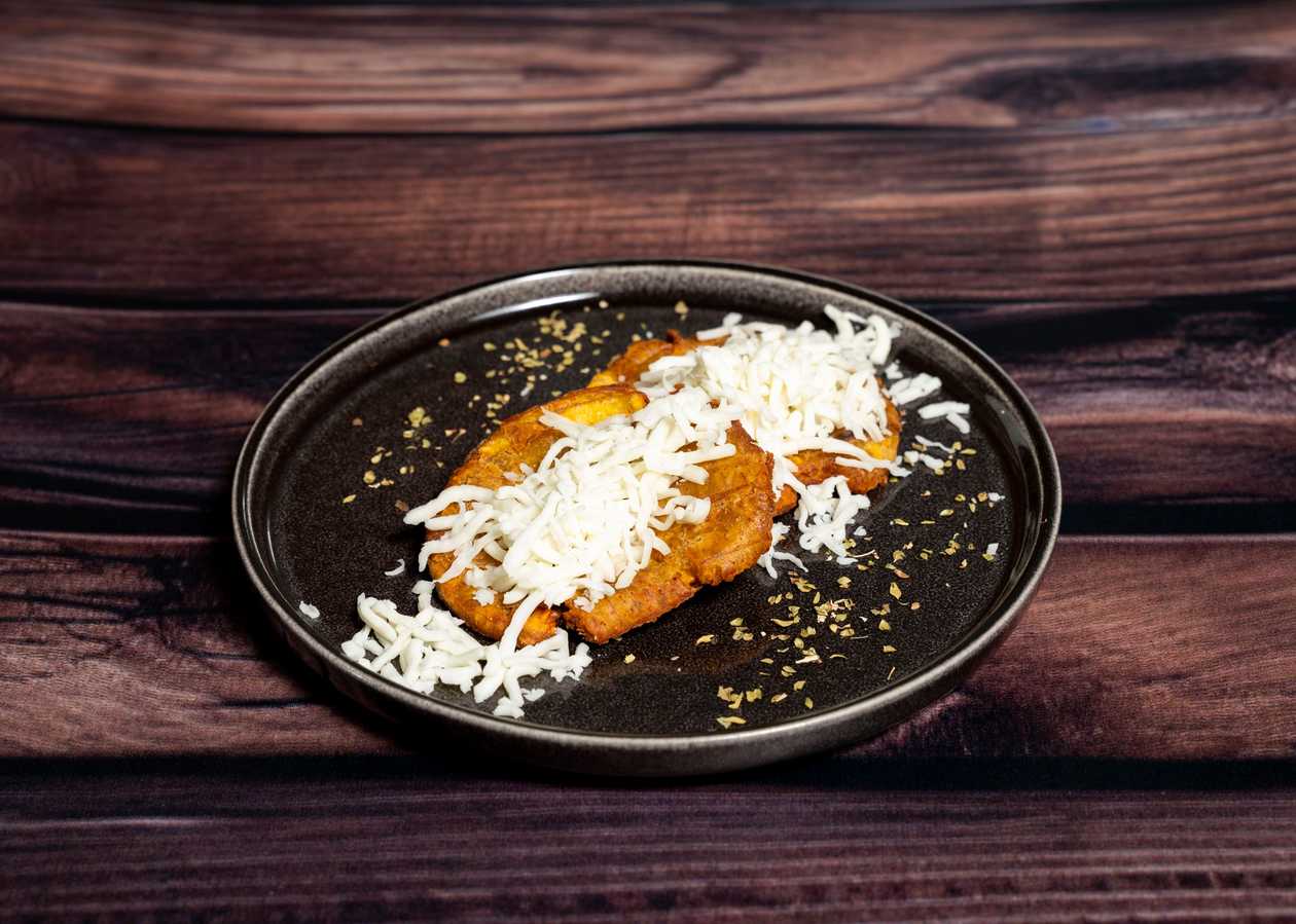 Patacón with Cheese