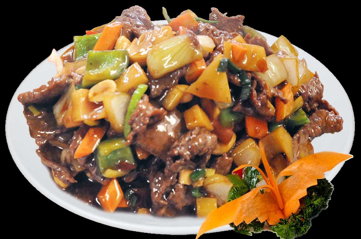 Kung pao with beef + rice