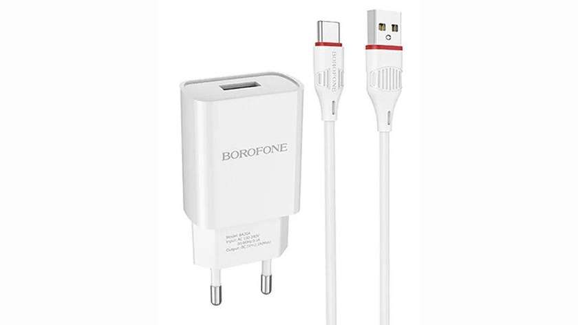 BOROFONE BA20A ADAPTER + USB Android Type-C White