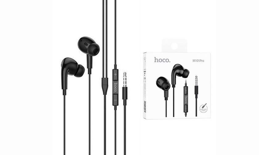 hoco. M101Pro wired earphone 3.5mm adapter Jack black