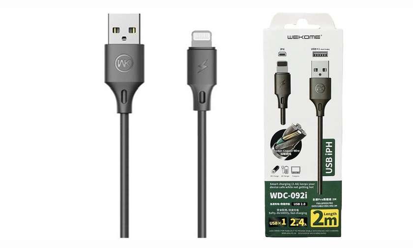 Wekome WDC-092i 2m USB to Lightning cable