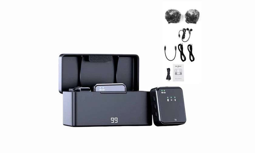 SX36 wireless microphones +powerbank Box / Wireless microphone + charger box