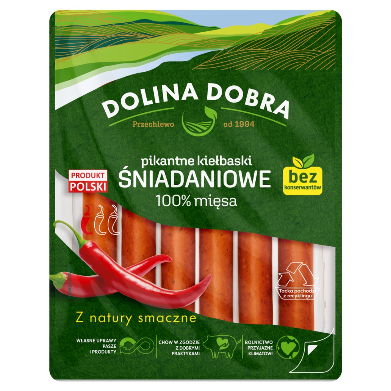 Kiełbaski Pikantne Dolina Dobra 200g (expires soon)