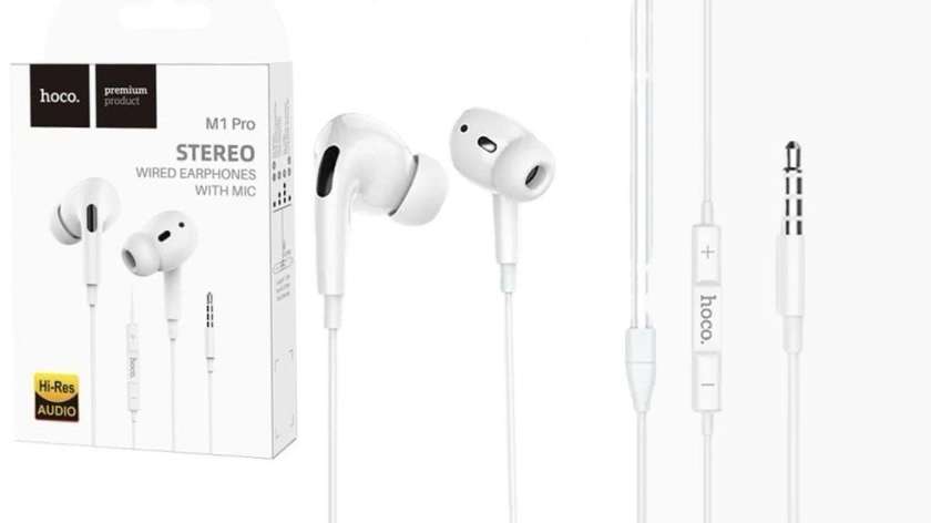 HOCO Headphone M1 pro stereo wired earphones with mic (headphones) (white)