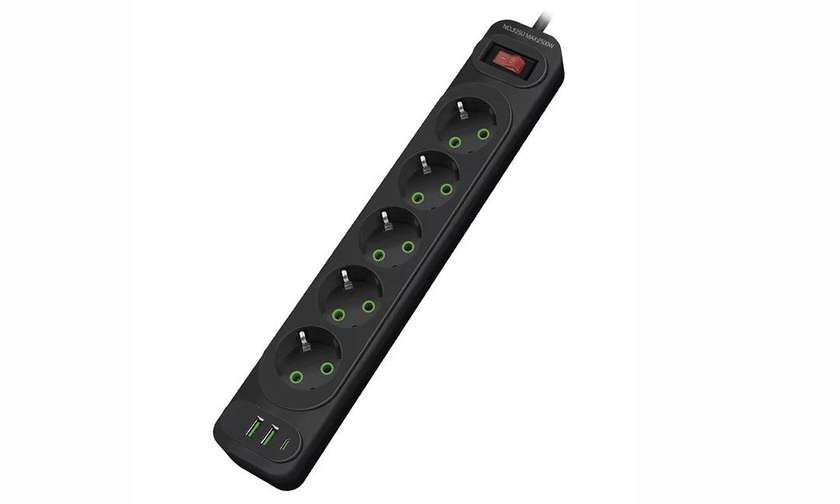 Extension cord K25 black 2m
