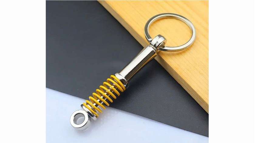 keychain "suspension system" yellow N9