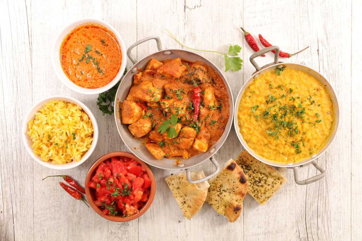 With chicken pieces + rice