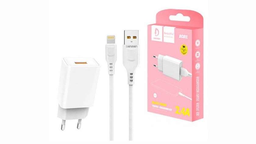 Vdenmenv USB to lightning cable + adapter DC01L white
