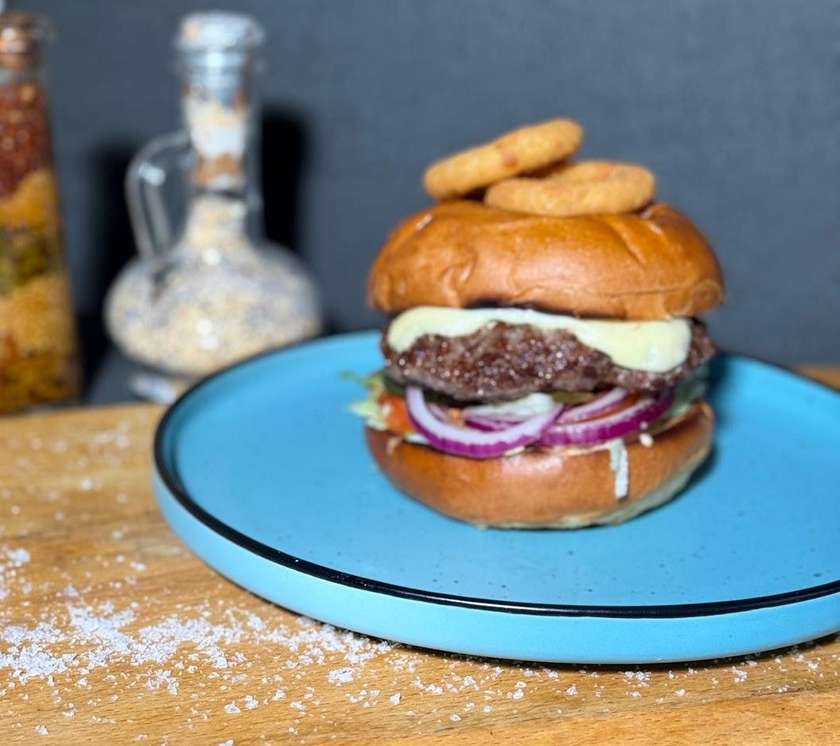 Burger Double cheese & onion