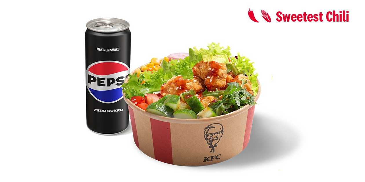 Sweetest Chilli Poke Bowl z sałatą i bitesami + Napój