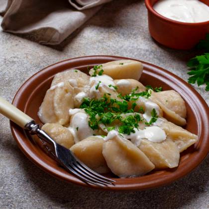 Pierogi z ziemniakami i grzybami 18 szt.