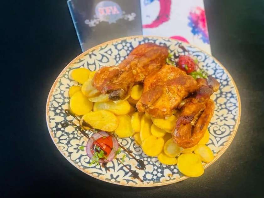 Corsican Wings with Sweet Potato Chips