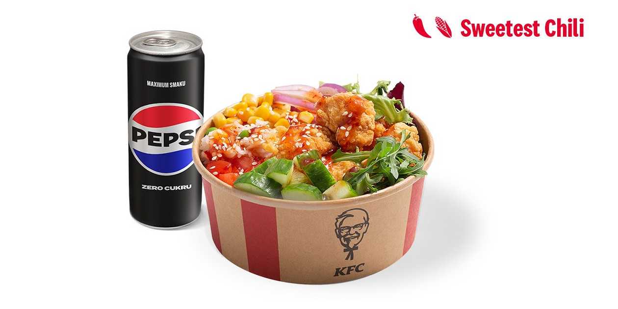 Sweetest Chilli Poke Bowl z ryżem i bitesami + Napój