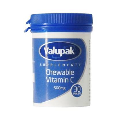 Chewable Vitamin C (Valupak) 500mg 30 tablets