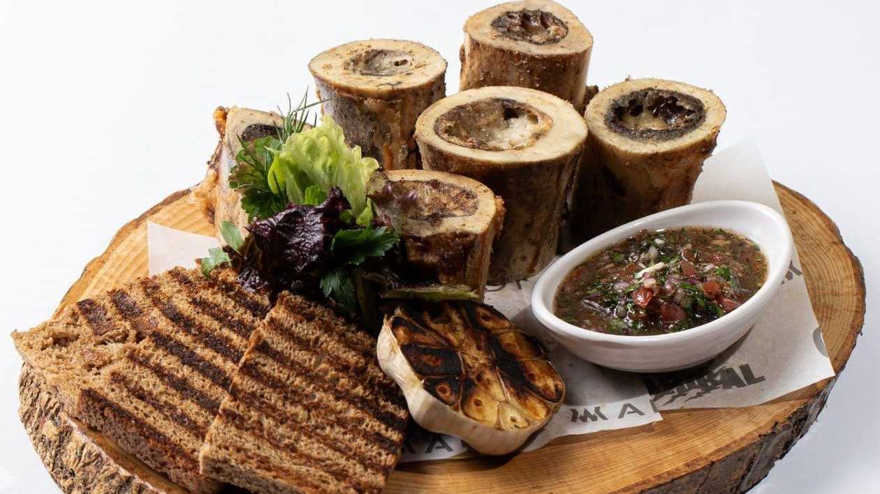 Oven-baked bone marrow