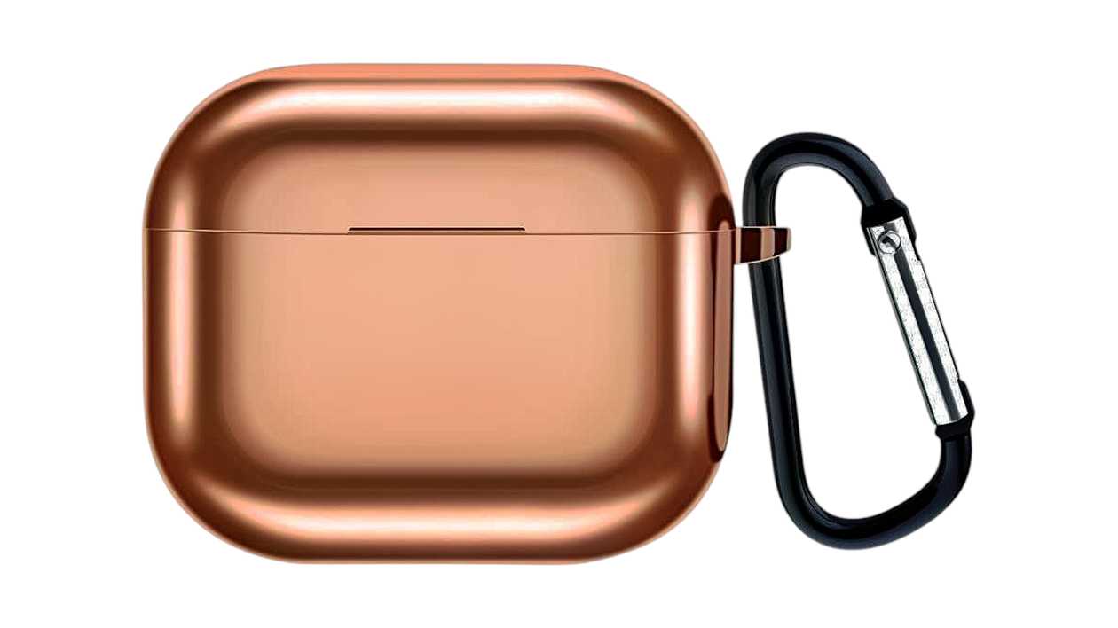 Hard silicone case for AirPods: shiny dark gold