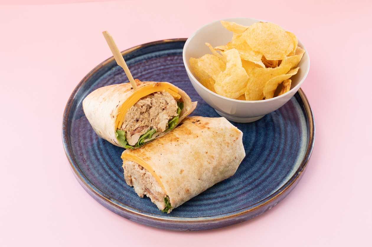 Chicken, Bacon Jam and Cheese Wrap