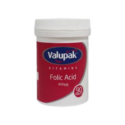 Folic Acid (Valupak) 400 MCG 90 Doses