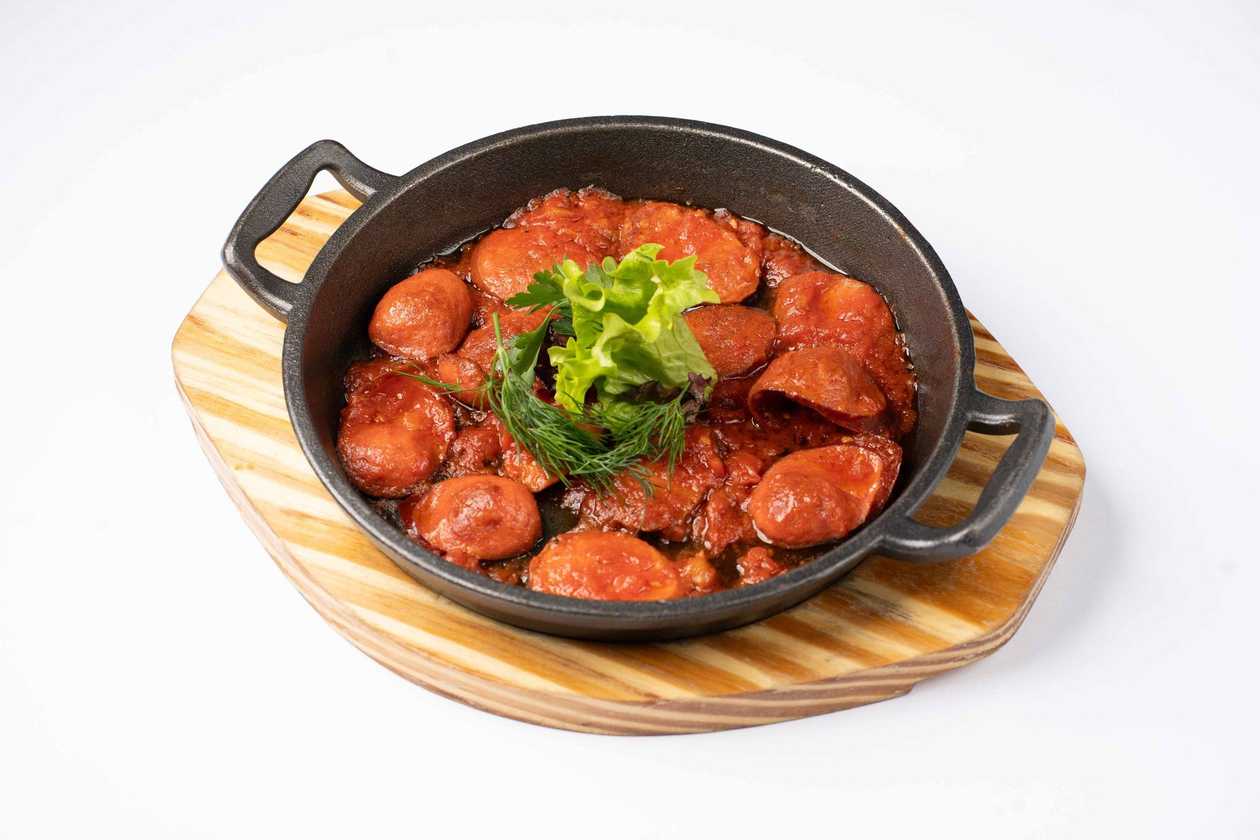 Krakow Sausages in Tomato Sauce